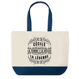 Sac de shopping bleu Cécile Femme Déesse Légende