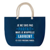 Sac de plage Bleu anse corde Laurent Parfait