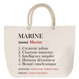 Sac Fête des Mères Mamie Famille Idée Cadeau anniversaire Noël Travail Boulot Métier Départ Retraite Collègue Femme cabas shopping plage