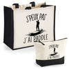 Cabas homme ou femme sac plage ou shopping tote bag pochette trousse Idée cadeau original pour anniversaire Noël travail départ retraite collègue famille fete des mères fetes des pères papa maman mamie papi