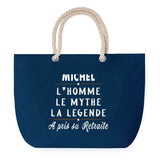 Sac de plage Bleu anse corde Michel Retraite