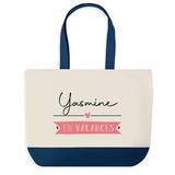 Sac de shopping bleu Yasmine en Vacances
