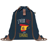 sac a dos bleu coton recycle avec pochette idee cadeau originale pour collegue ami prof ou membre de la famille cadeau mixte noel anniversaire secret santa ou depart au travail sac leger pratique et ecologique design breton moderne