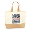 Sac Jute Fête des Mères Fêtes des Pères Mamie Papi Famille Idée Cadeau anniversaire Noël Travail Boulot Métier Départ Retraite Collègue Femme Homme