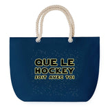 Sac de plage Bleu anse corde Hockey soit avec toi