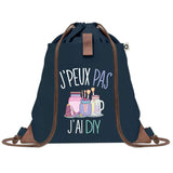 sac a dos bleu coton recycle avec pochette idee cadeau originale pour collegue ami prof ou membre de la famille cadeau mixte noel anniversaire secret santa ou depart au travail sac leger pratique et ecologique design breton moderne