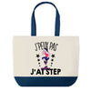 Sac de shopping bleu J'peux pas Step