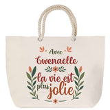 Sac Fête des Mères Mamie Famille Idée Cadeau anniversaire Noël Travail Boulot Métier Départ Retraite Collègue Femme cabas shopping plage