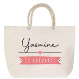 Sac Fête des Mères Mamie Famille Idée Cadeau anniversaire Noël Travail Boulot Métier Départ Retraite Collègue Femme cabas shopping plage