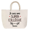 Sac Fête des Mères Mamie Famille Idée Cadeau anniversaire Noël Travail Boulot Métier Départ Retraite Collègue Femme cabas shopping plage