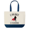 Sac de shopping bleu J'peux pas Décathlonien