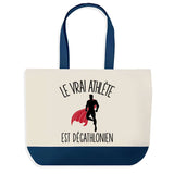 Sac de shopping bleu J'peux pas Décathlonien
