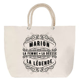 Sac Fête des Mères Mamie Famille Idée Cadeau anniversaire Noël Travail Boulot Métier Départ Retraite Collègue Femme cabas shopping plage