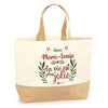 Sac Jute Fête des Mères Fêtes des Pères Mamie Papi Famille Idée Cadeau anniversaire Noël Travail Boulot Métier Départ Retraite Collègue Femme Homme