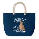 Sac de plage Bleu anse corde J'peux Pas Poterie