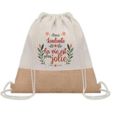 Sac Fête des Mères Mamie Famille Idée Cadeau anniversaire Noël Travail Boulot Métier Départ Retraite Collègue Femme cabas shopping plage