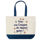 Sac Fête des Mères Mamie Famille Idée Cadeau anniversaire Noël Travail Boulot Métier Départ Retraite Collègue Femme cabas shopping plage