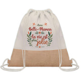 Sac Fête des Mères Mamie Famille Idée Cadeau anniversaire Noël Travail Boulot Métier Départ Retraite Collègue Femme cabas shopping plage