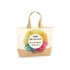 Sac Jute Fête des Mères Fêtes des Pères Mamie Papi Famille Idée Cadeau anniversaire Noël Travail Boulot Métier Départ Retraite Collègue Femme Homme