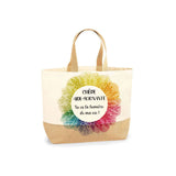 Sac Jute Fête des Mères Fêtes des Pères Mamie Papi Famille Idée Cadeau anniversaire Noël Travail Boulot Métier Départ Retraite Collègue Femme Homme