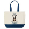 Sac de shopping bleu Willy Panda Grain