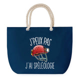 Sac de plage Bleu anse corde J'peux Pas Spéléologie