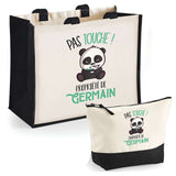 Cabas homme sac plage ou shopping tote bag pochette trousse Idée cadeau original pour anniversaire Noël travail départ retraite collègue famille fetes des pères papa papi