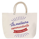 Sac Fête des Mères Mamie Famille Idée Cadeau anniversaire Noël Travail Boulot Métier Départ Retraite Collègue Femme cabas shopping plage