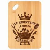 Planche bambou gravée personnalisée homme idée cadeau Fête des Pères apéro 30×20 prénom cuisine plateau fromage anniversaire noel papa papi 