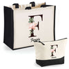 Cabas femme sac plage ou shopping tote bag pochette trousse Idée cadeau original pour anniversaire Noël travail départ retraite collègue famille fete des mères maman mamie