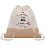 Sac Fête des Pères Papi Papa Cadeau anniversaire Noël Travail Boulot Métier Départ Retraite Collègue Homme cabas shopping plage