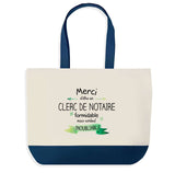 Sac de shopping bleu Merci Clerc de Notaire Inoubliable Homme