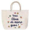 Sac Fête des Mères Mamie Famille Idée Cadeau anniversaire Noël Travail Boulot Métier Départ Retraite Collègue Femme cabas shopping plage