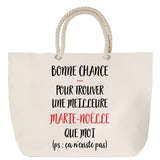 Sac Fête des Mères Mamie Famille Idée Cadeau anniversaire Noël Travail Boulot Métier Départ Retraite Collègue Femme cabas shopping plage