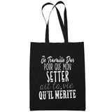 Sac Tote Bag Setter Je travaille dur Noir - Planetee