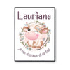 Affiche Lauriane Amour et Biberon de Lait Vache - Planetee