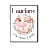 Affiche Lauriane Amour et Biberon de Lait Vache - Planetee