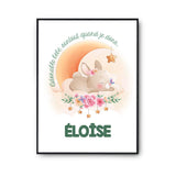 Affiche Éloïse Adorable bébé quand je dors Lapin - Planetee