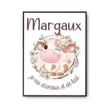 Affiche Margaux Amour et Biberon de Lait Vache - Planetee