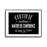 Affiche Maître de conférence Homme Meilleur de France Métier - Planetee