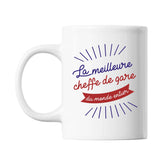 Mug Cheffe de gare Femme Métier Meilleure de France - Planetee