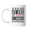 Mug 45 Ans Expérience Blanc - Planetee