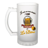 Chope de bière Escalade et Bière | Verre à bière pinte Cadeau humour alcool et sport pour Escaladeur - Planetee