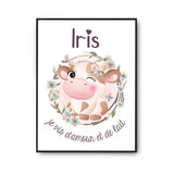 Affiche Iris Amour et Biberon de Lait Vache - Planetee