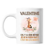 Mug Valentine Cou Monté Girafe - Planetee