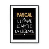 Affiche Pascal prénom mythe légende Jaune - Planetee