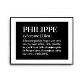 Affiche Philippe Prénom définition Humour - Planetee