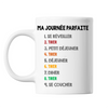Mug blanc Tirer Journée Parfaite - Planetee