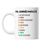 Mug blanc Tirer Journée Parfaite - Planetee