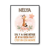 Affiche Nelya Cou Monté Girafe - Planetee